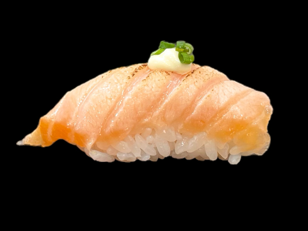 Nigiri salmon flameado